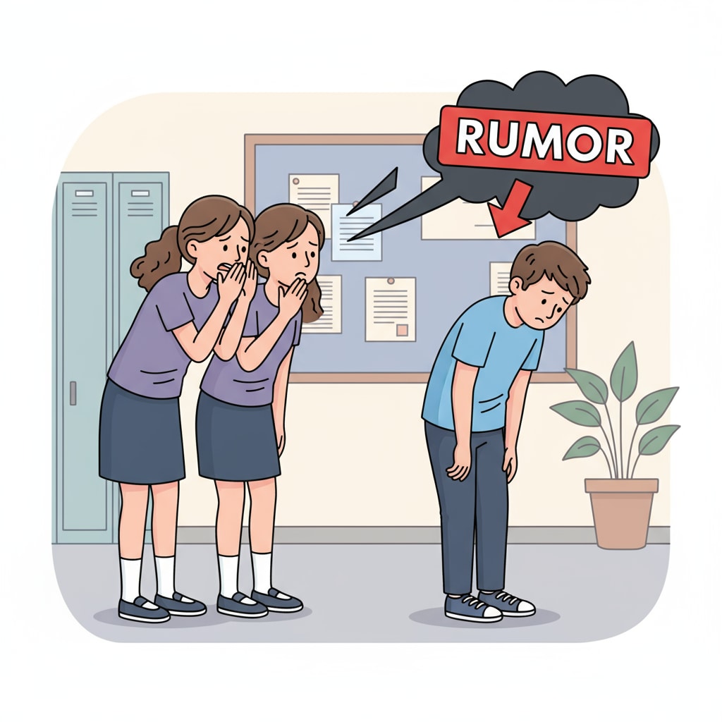 Students spreading rumors and creating a negative label