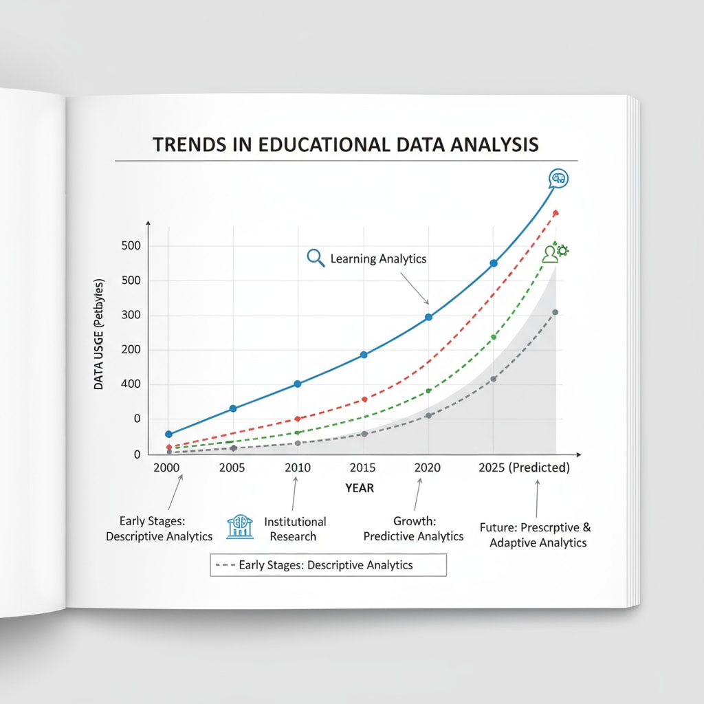 Educational data analysis trends illustration for master's programs