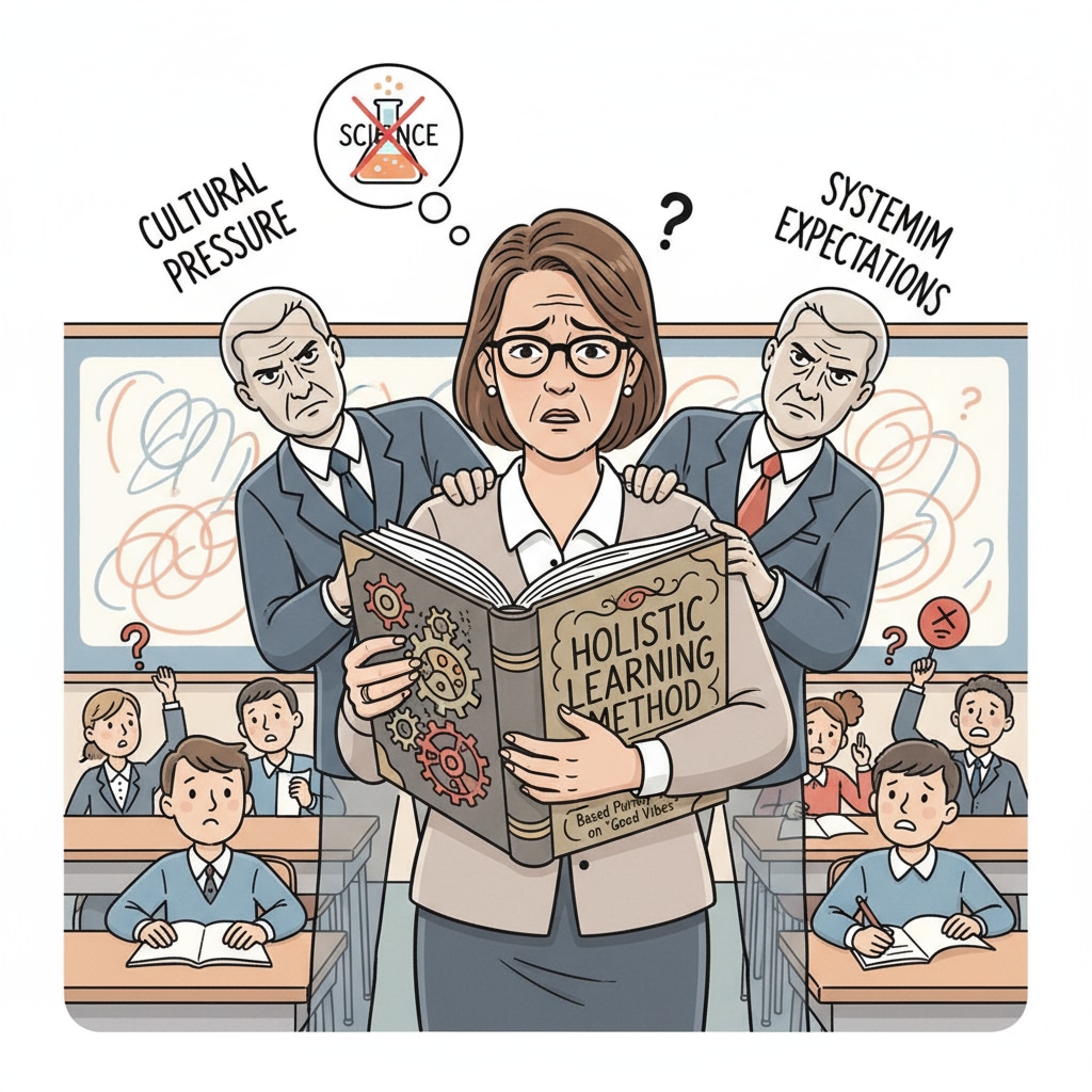 Teacher in an American school implementing an unproven teaching method due to cultural deficiencies and lack of scientific evidence