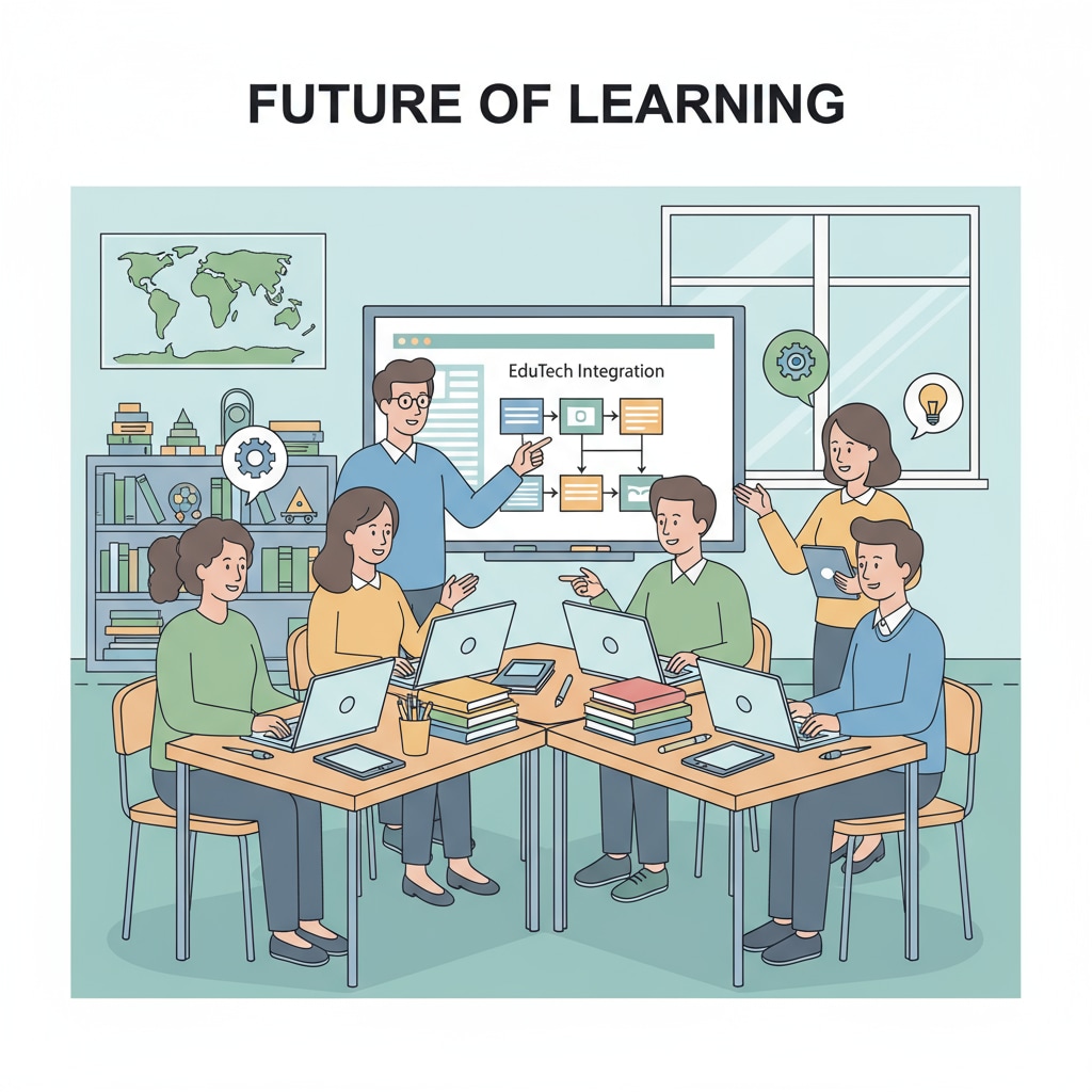 K12 teachers discussing educational technology, information acquisition, and teacher adoption in a classroom