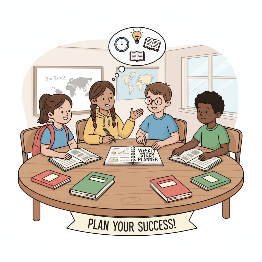 K12 students practicing exam review with proper time management and learning methods