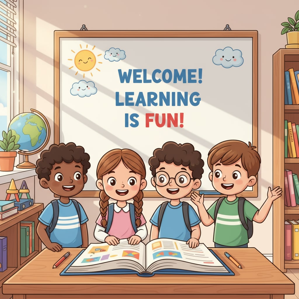 Students in a classroom representing the start of children's educational journey in private or public schools