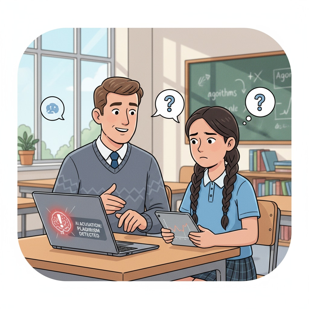 A teacher-student conversation regarding AI accusation, highlighting academic integrity