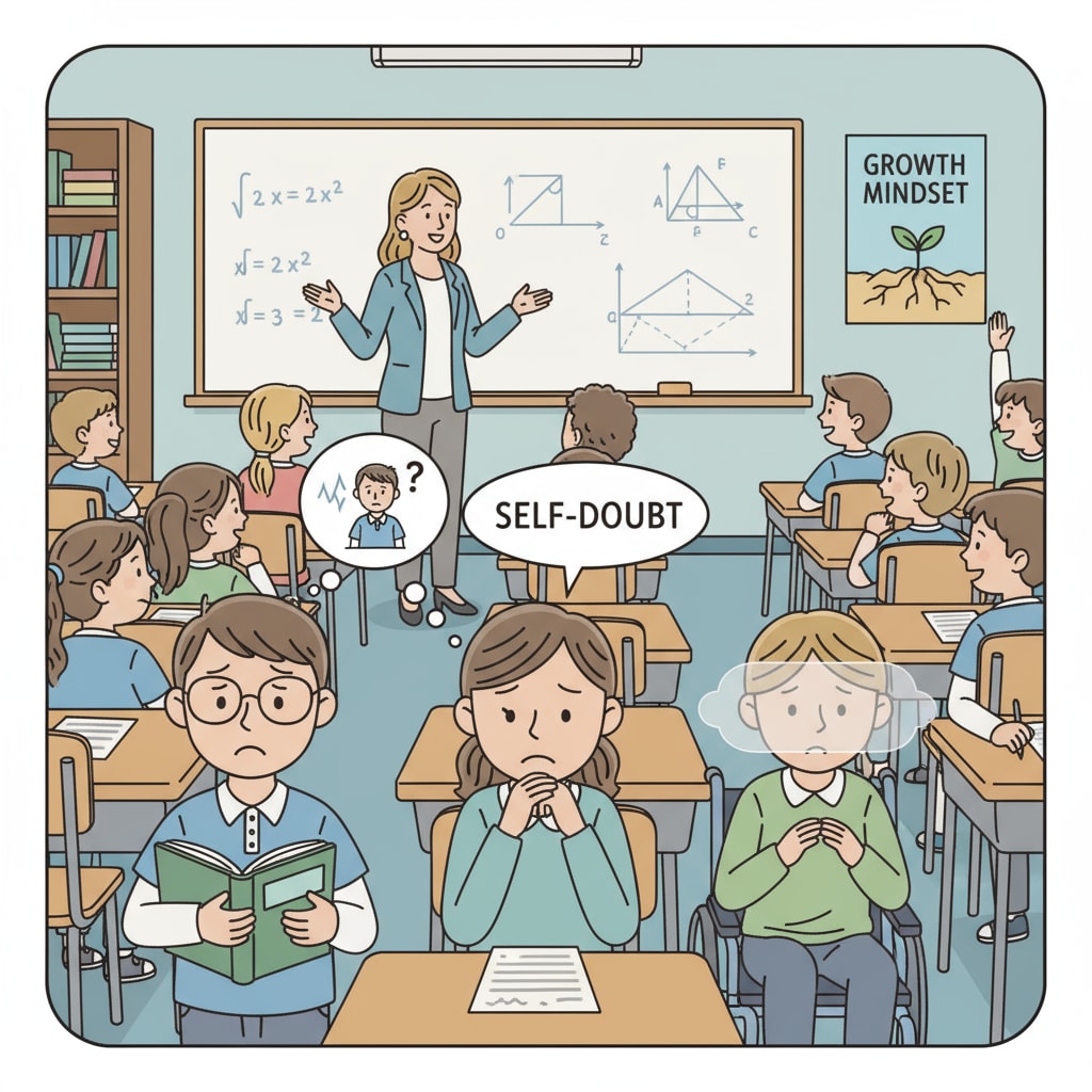 K12 students showing signs of intellectual self-doubt