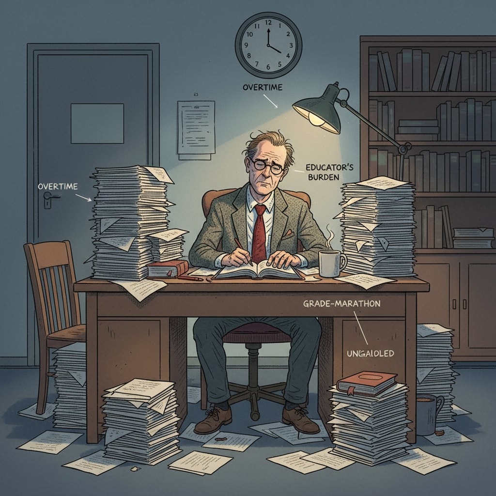 Educator facing the challenge of extra work responsibilities in higher education without pay adjustment