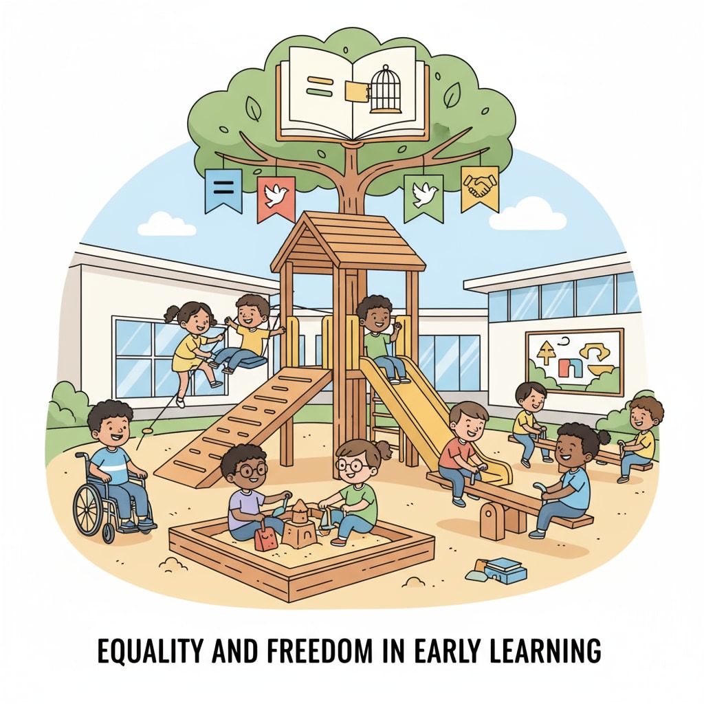 Children playing together symbolizing equal opportunity in preschool education with a focus on gifted programs.