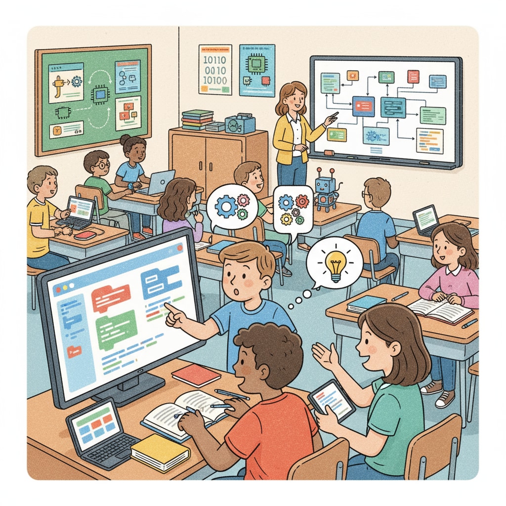 K12 students learning software engineering concepts related to software engineering, certifications, and resume building