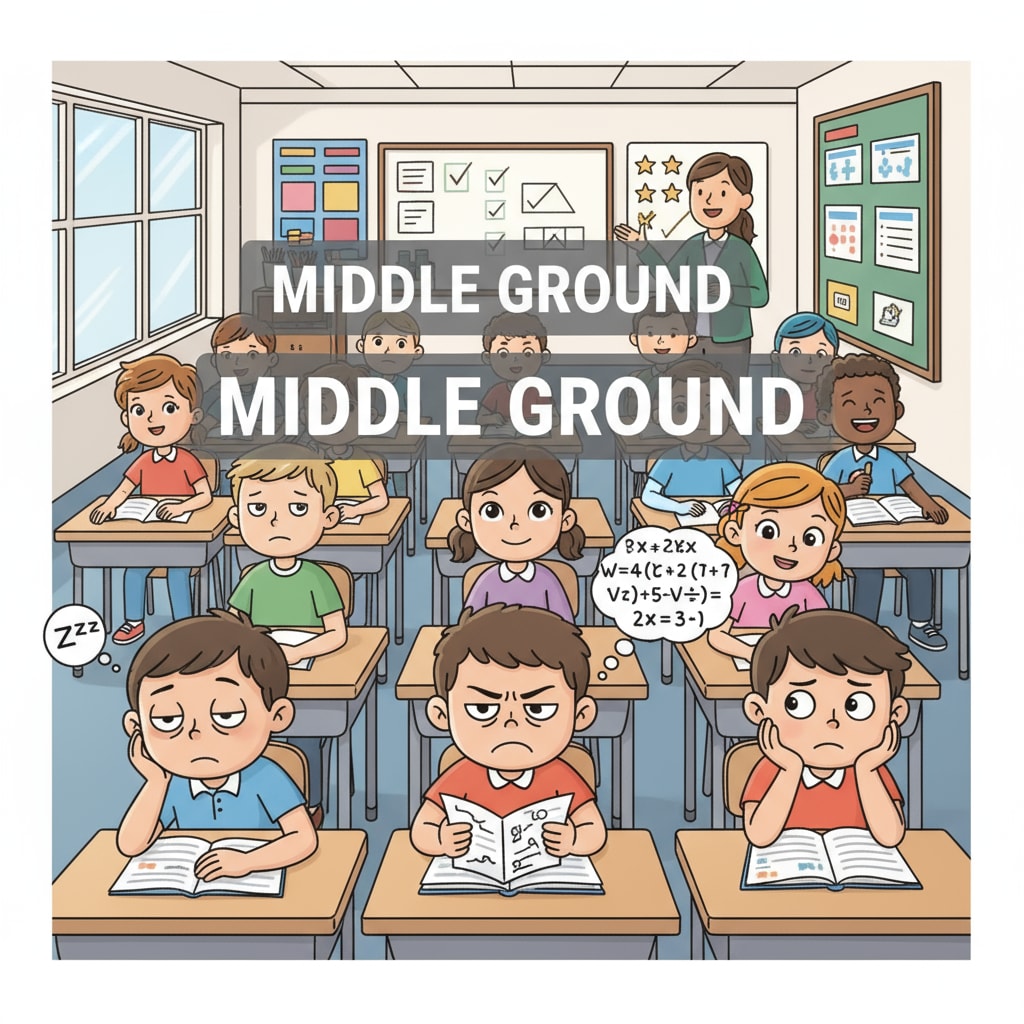 A group of students in a classroom, some with bored expressions and some frustrated, indicating the marginalization of  Marginalized