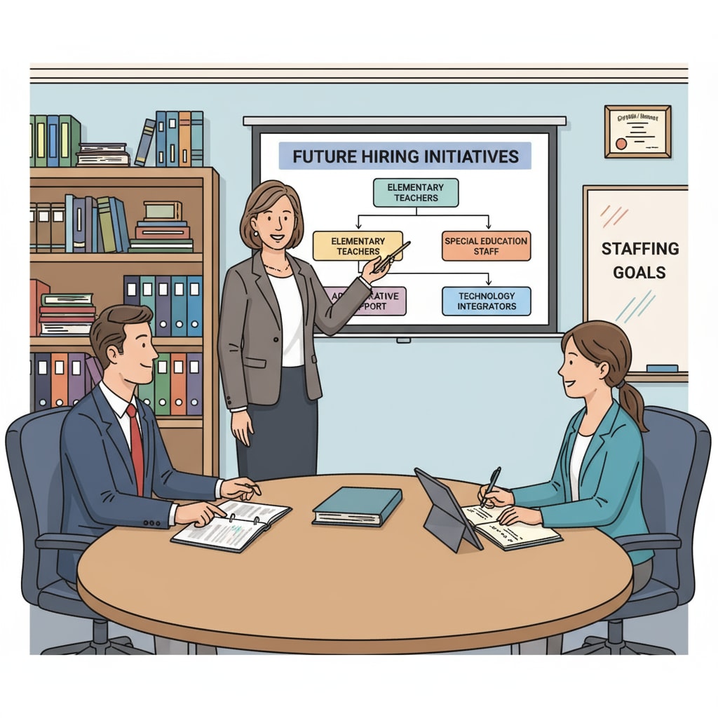 An HR director in a school district engaged in hiring discussions