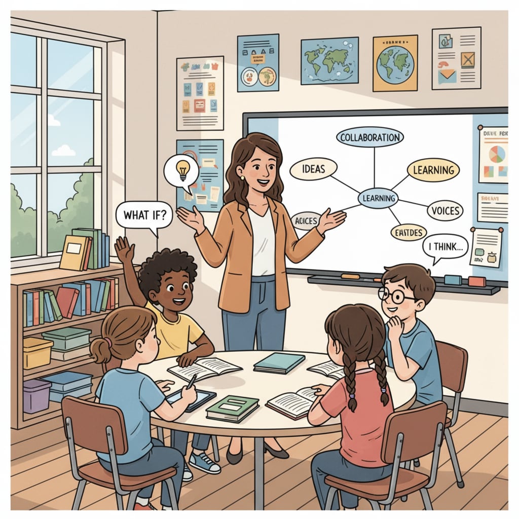 K12 students in a classroom discussion, associated with lecture attendance, concentration, and time management