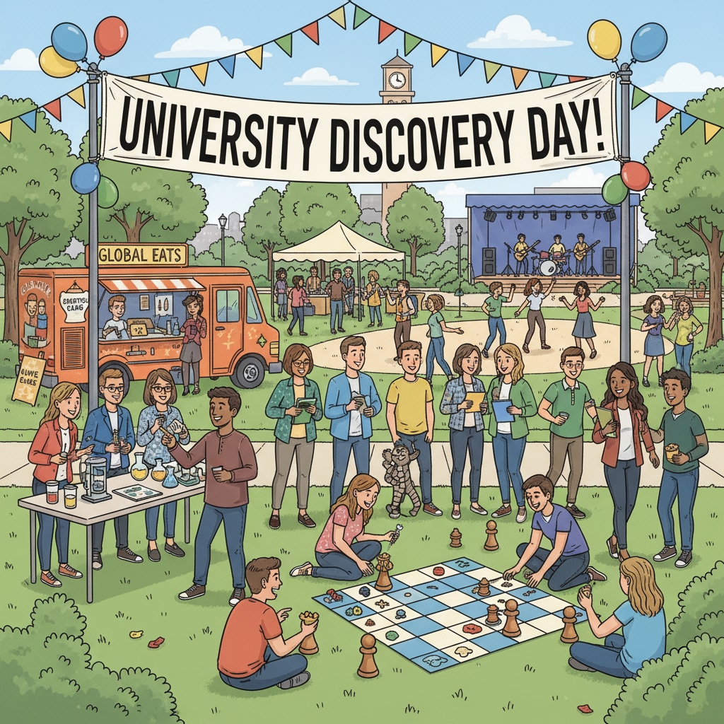 K12 campus event with students and teachers related to event planning and career in K12 education