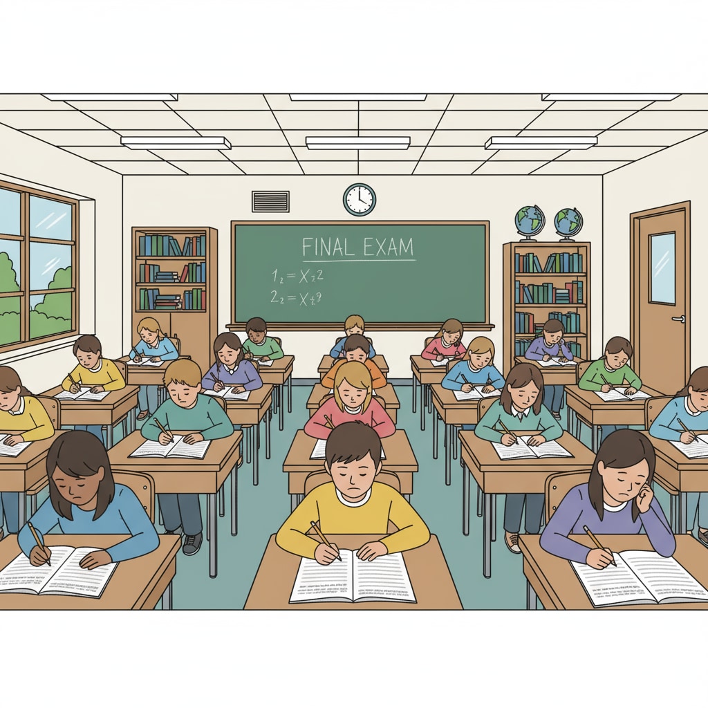 A traditional written test in a classroom related to student assessment, educational measurement, and instructional strategies
