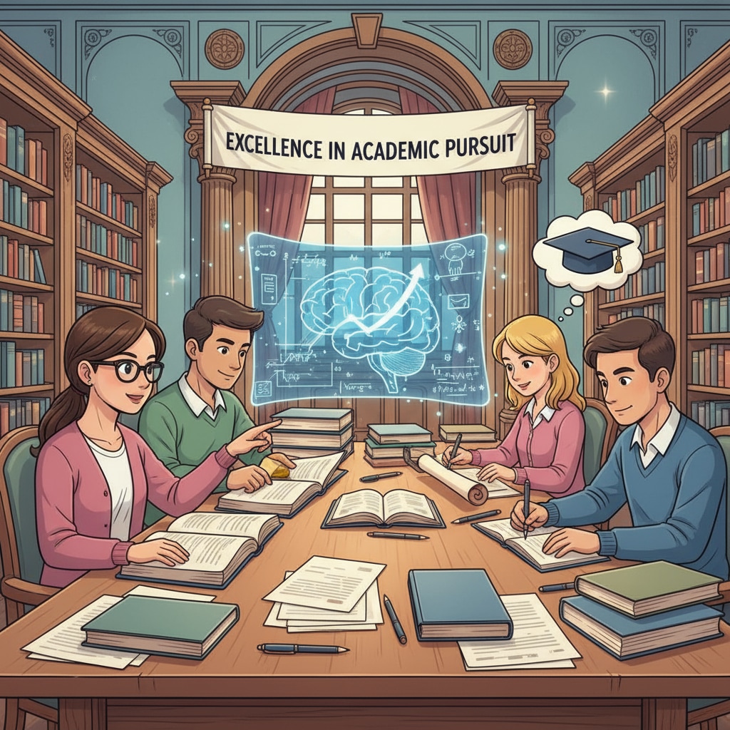 A group of students studying in a library, emphasizing the significance of academic performance. Students studying in a library relevant to academic expulsion, student failure, and college impact