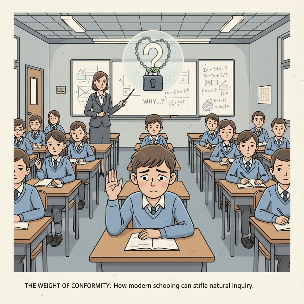 A student's hesitation to express curiosity in a strict classroom