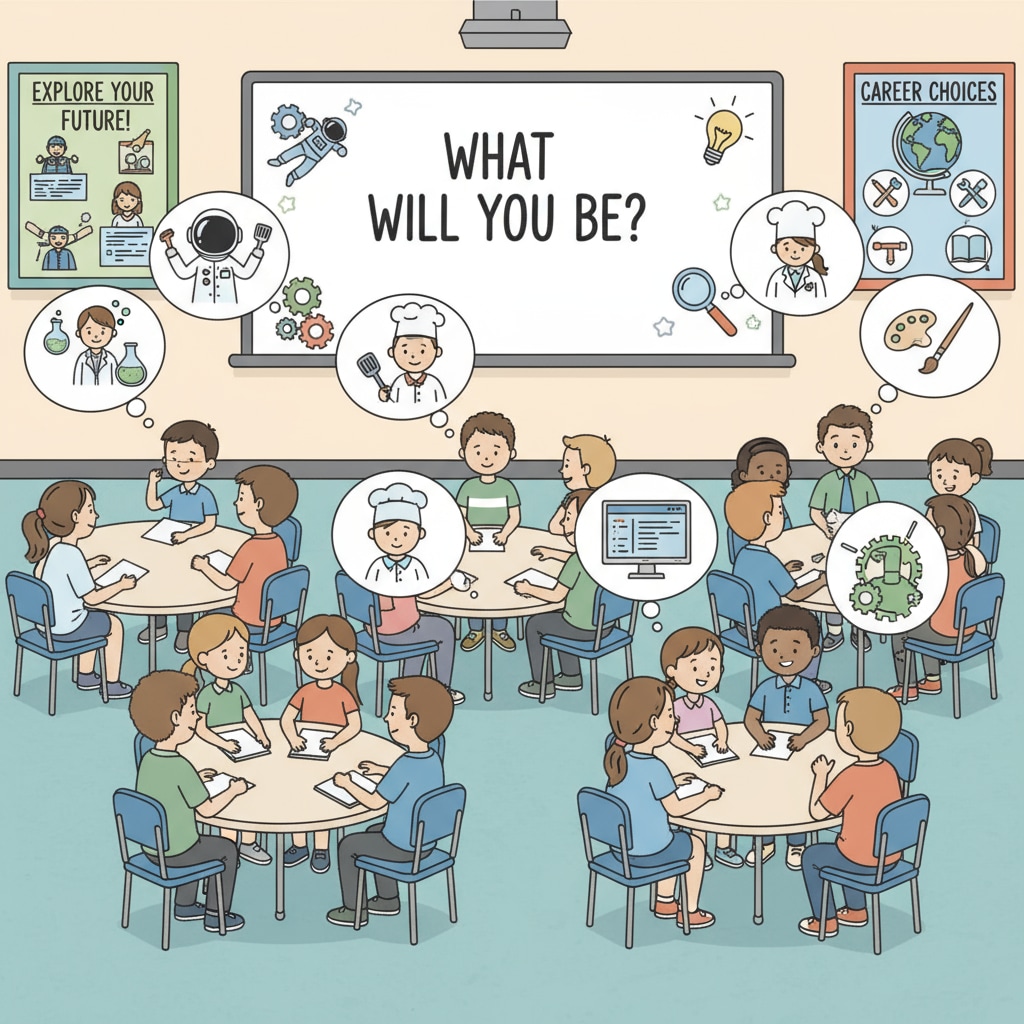 K12 students discussing career options amidst employment dilemmas and aiming for dream jobs