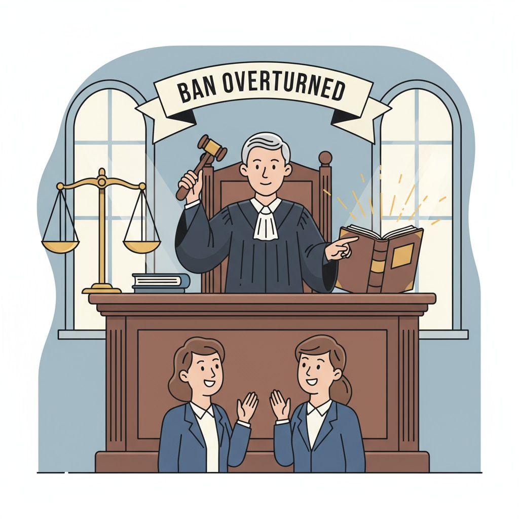 A judge in a courtroom making a ruling, representing the decision to overturn the ban Judge making a ruling in court regarding LGBTQ+ books, First Amendment, and Department of Defense Education