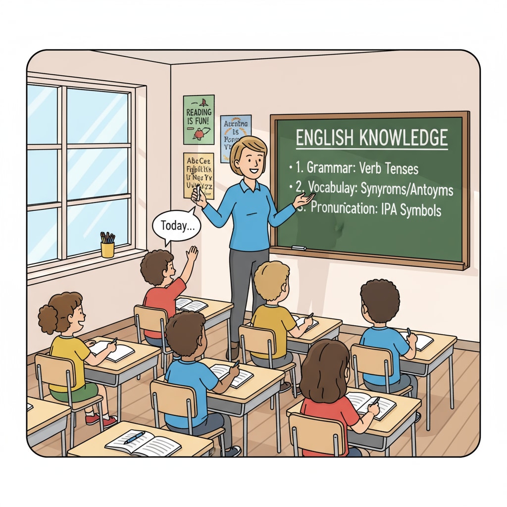 Traditional English teaching scene in primary education