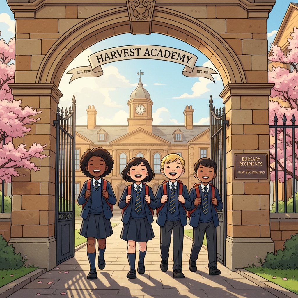 Children entering a UK private primary school related to bursary applications