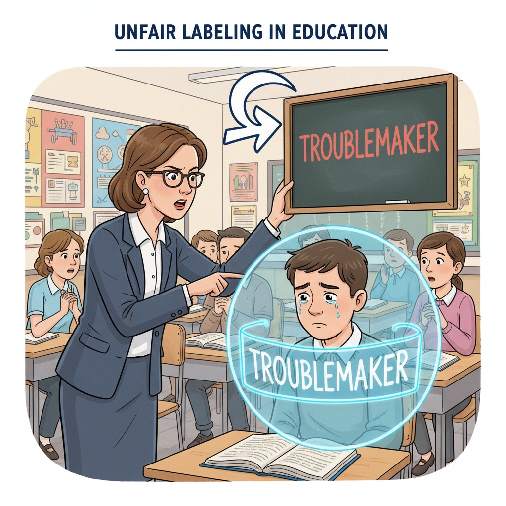 Teacher's unfair treatment leading to student labeling