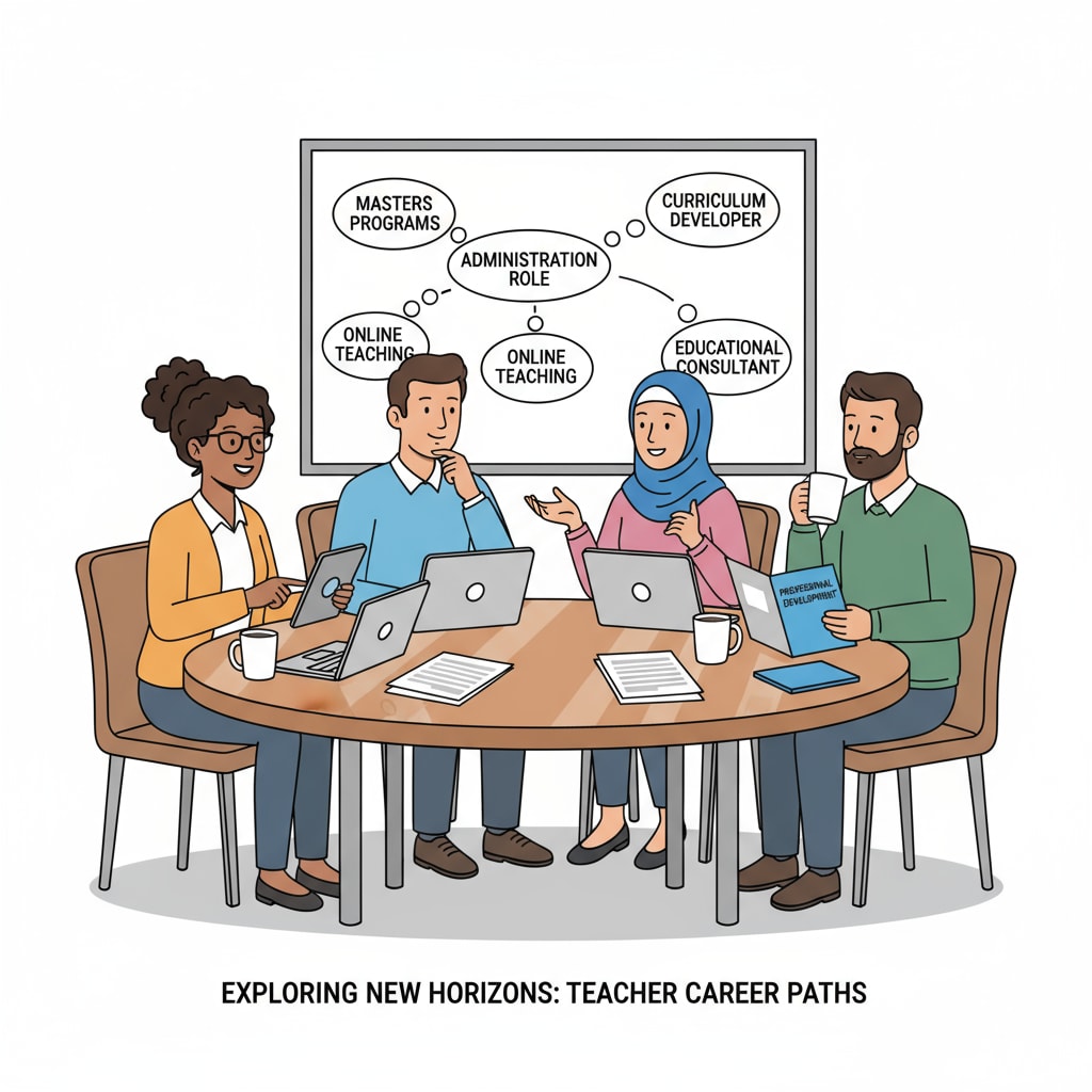 Teachers discussing career choices related to potential transitions to ABA therapy