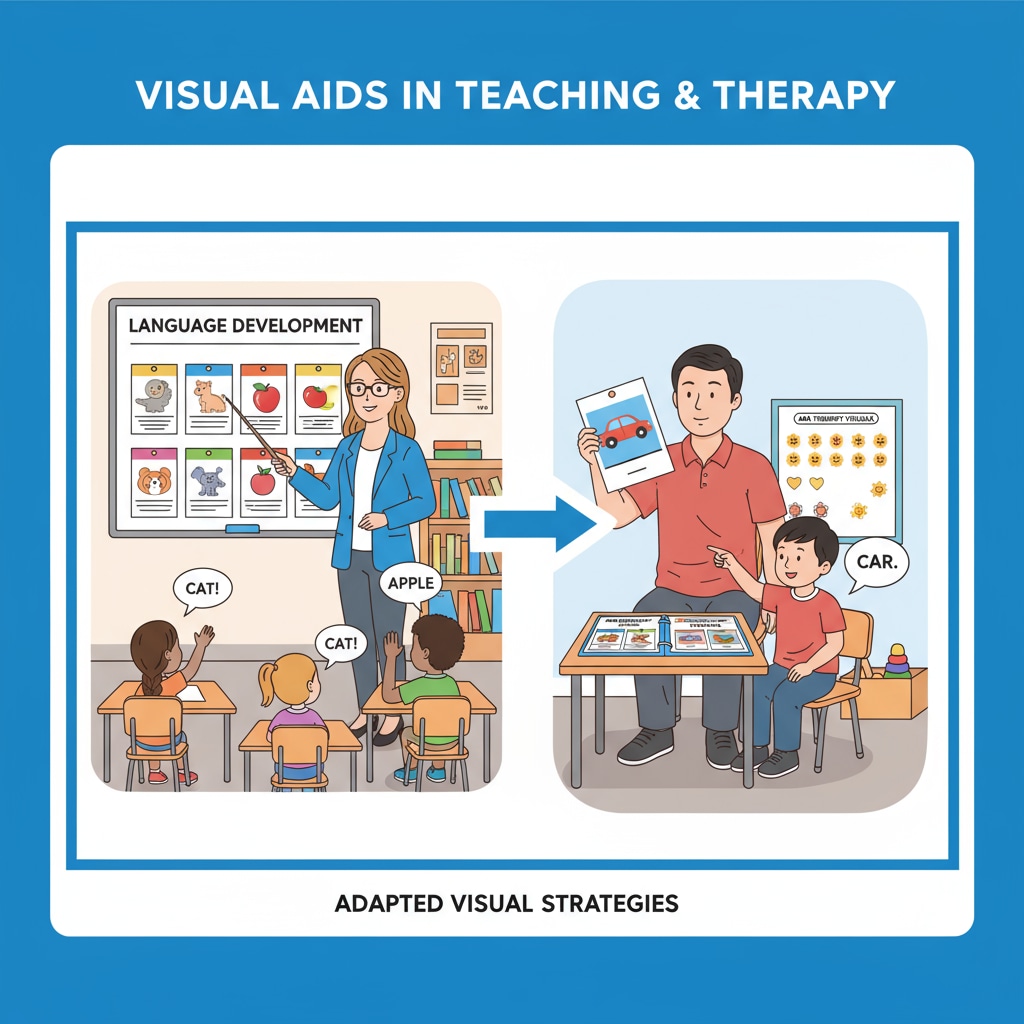 Transferable skills from teaching to ABA therapy demonstrated through visual aids