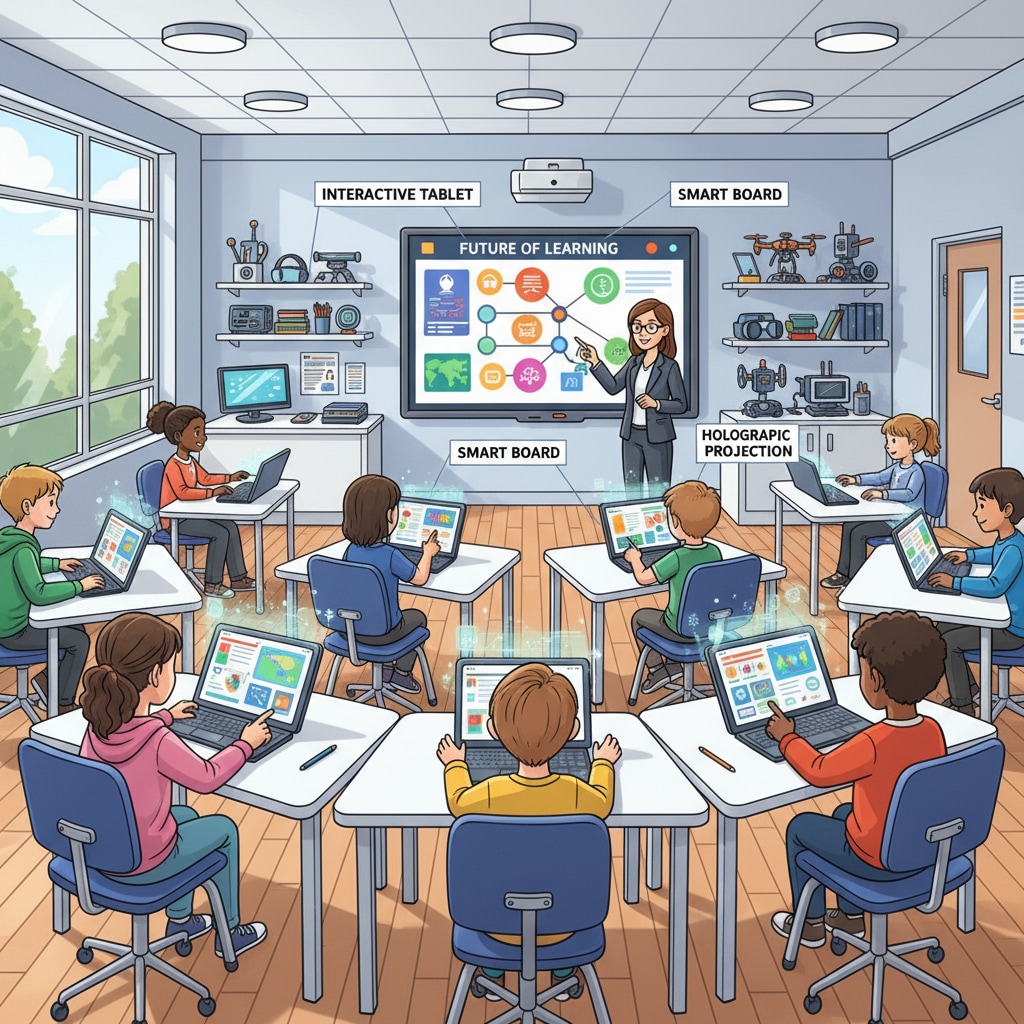 Technology in a modern classroom