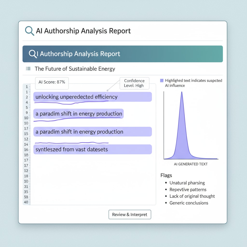 A screenshot of an automated plagiarism detection tool highlighting supposed AI use in a student paper Screenshot of plagiarism detection tool indicating false AI use in student paper