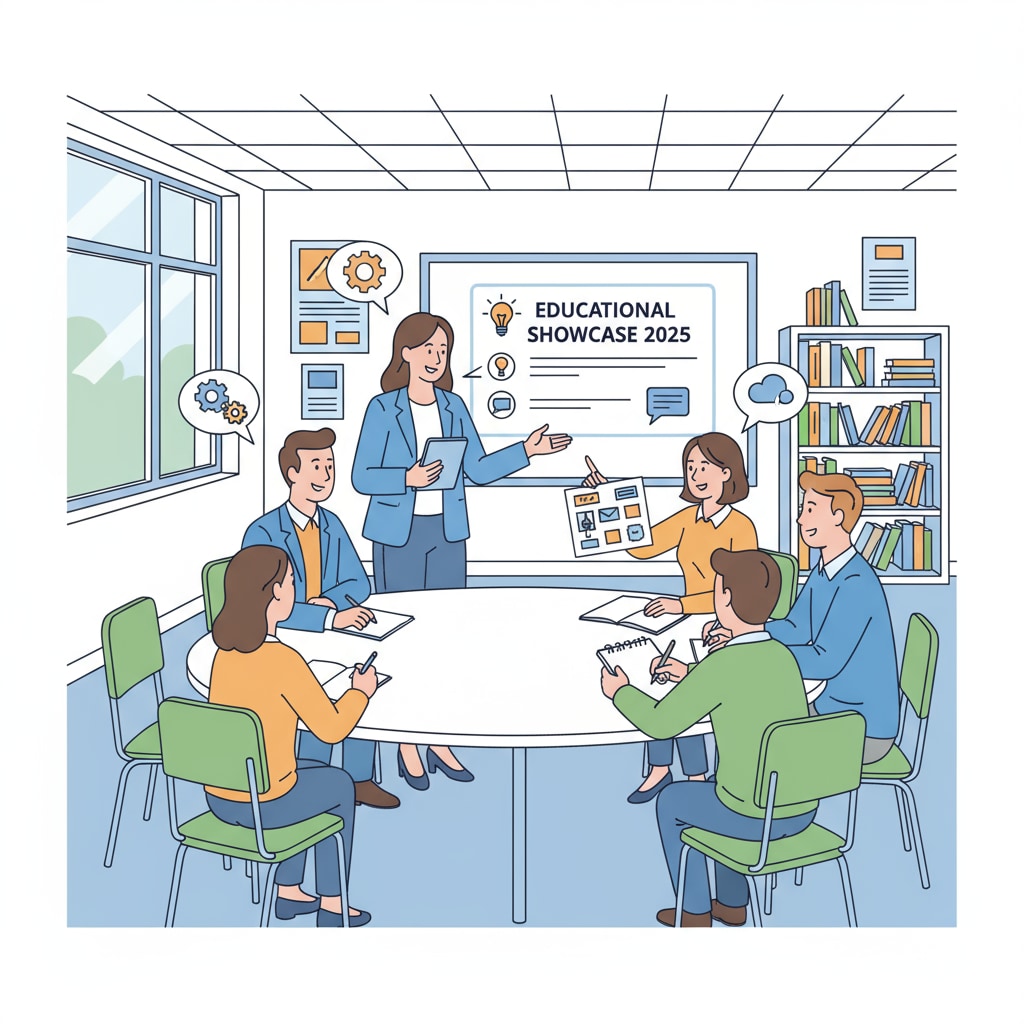 Event planner discussing event details with teachers and students, relevant to event planning, certification, and career development in K12 education