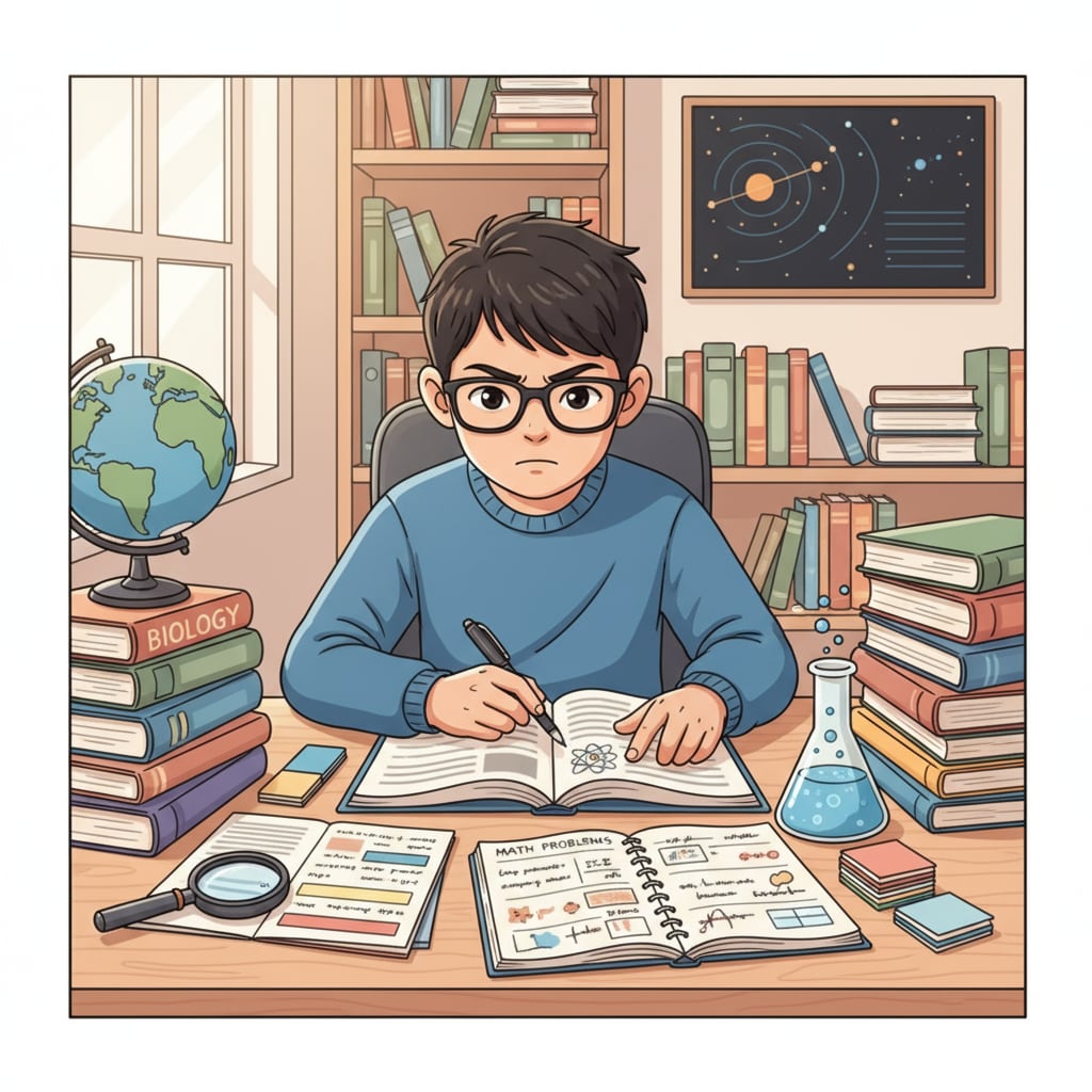 A student engaged in exam preparation using effective learning methods for academic success