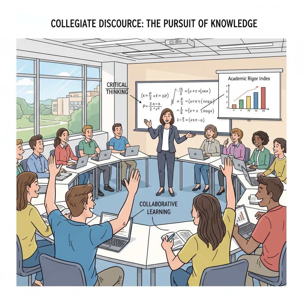 College students having academic discussions relevant to academic rigor for college applications