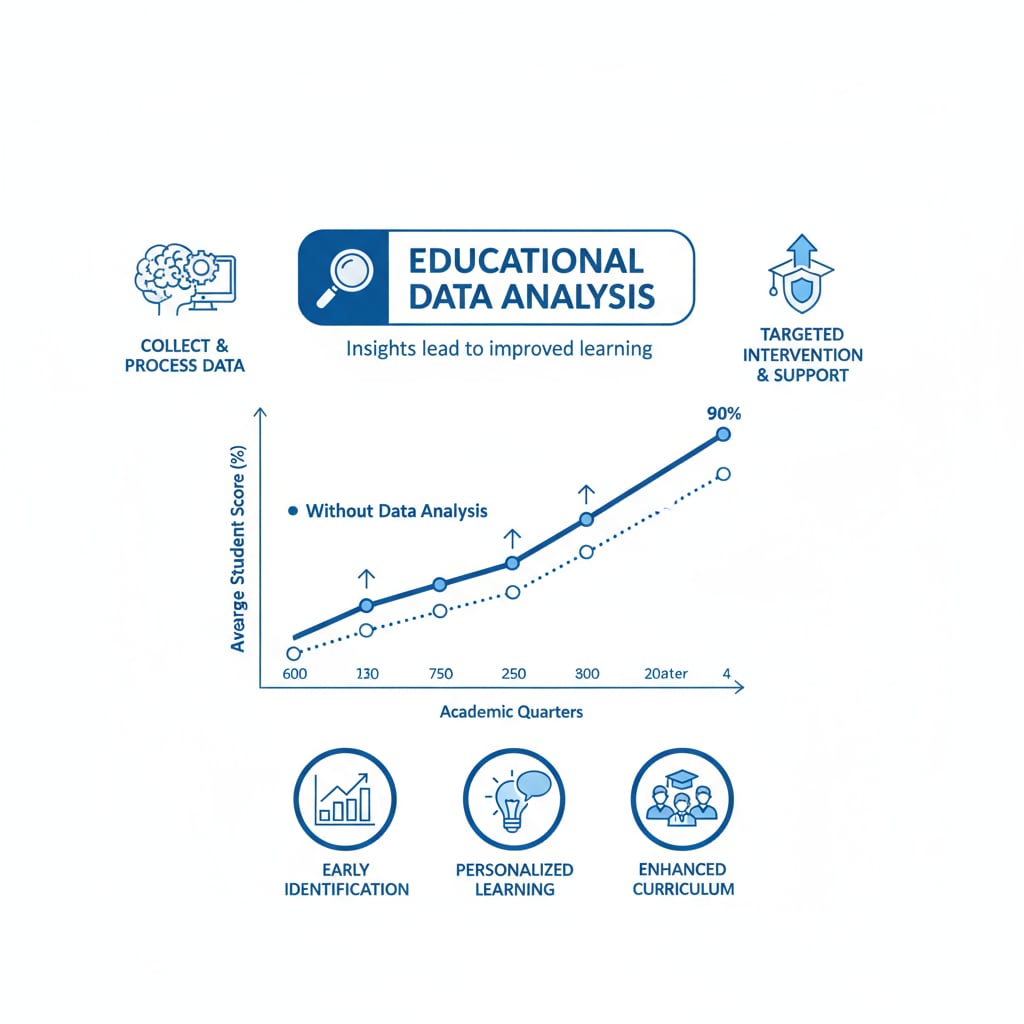 Graph showing the impact of educational data analysis on student performance relevant to educational data analysis, master's programs, and teaching strategies