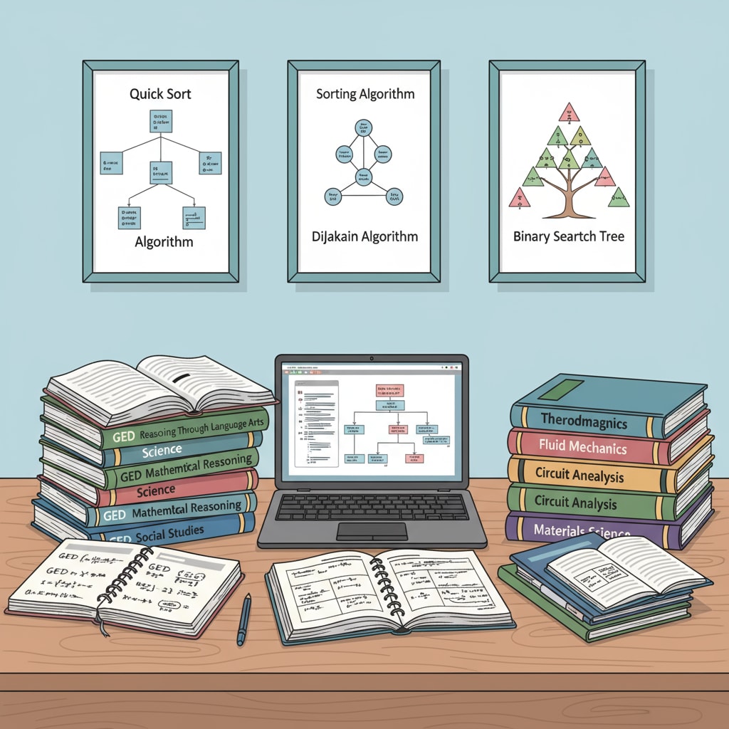 Student preparing for GED exam with an eye on engineering studies