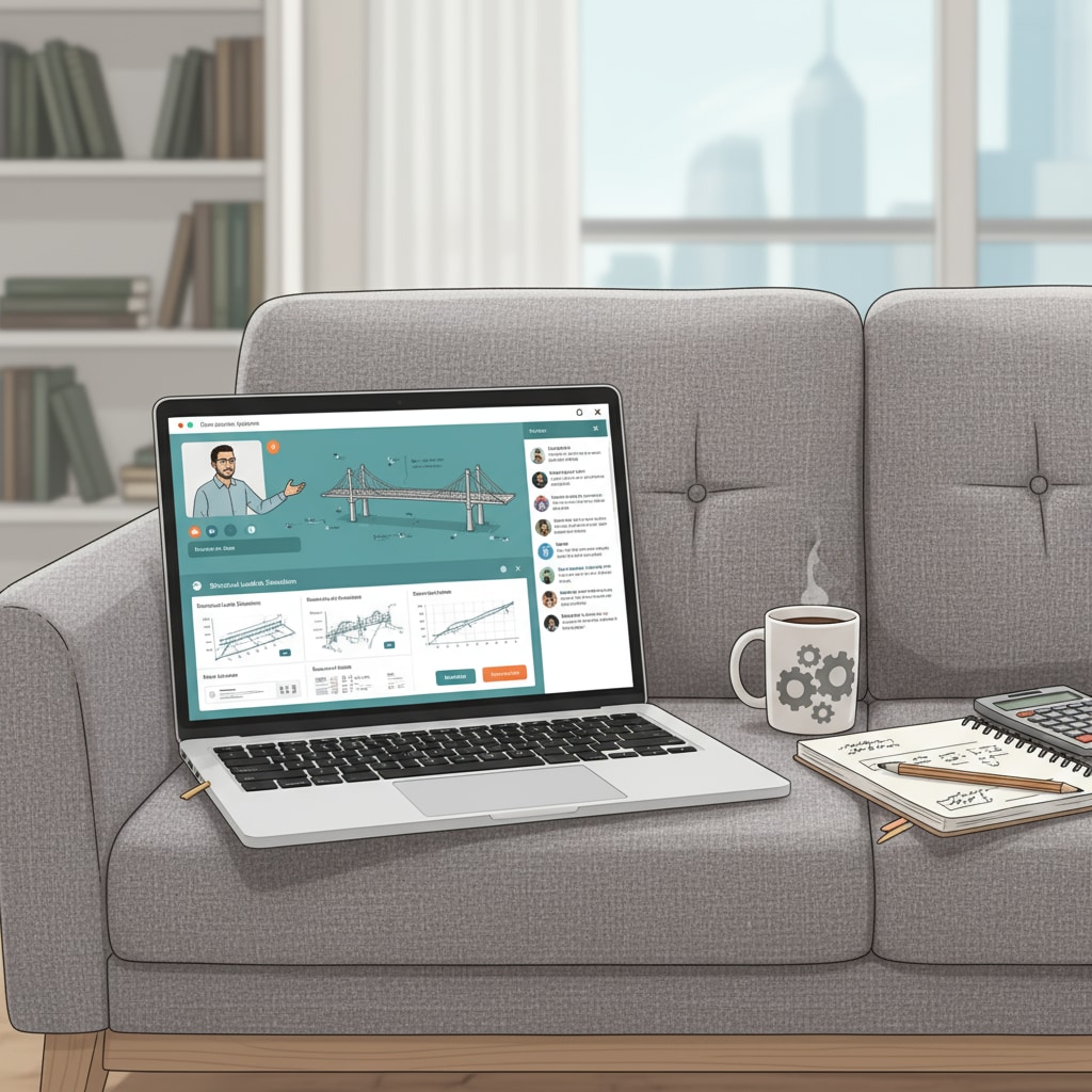 Student taking an online engineering course for alternative education