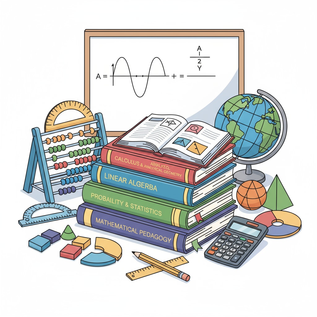 Math textbooks and teaching aids relevant to mathematics teachers, career planning, and education paths