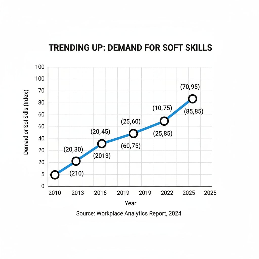 Graph showing the growing demand for soft skills in the workplace