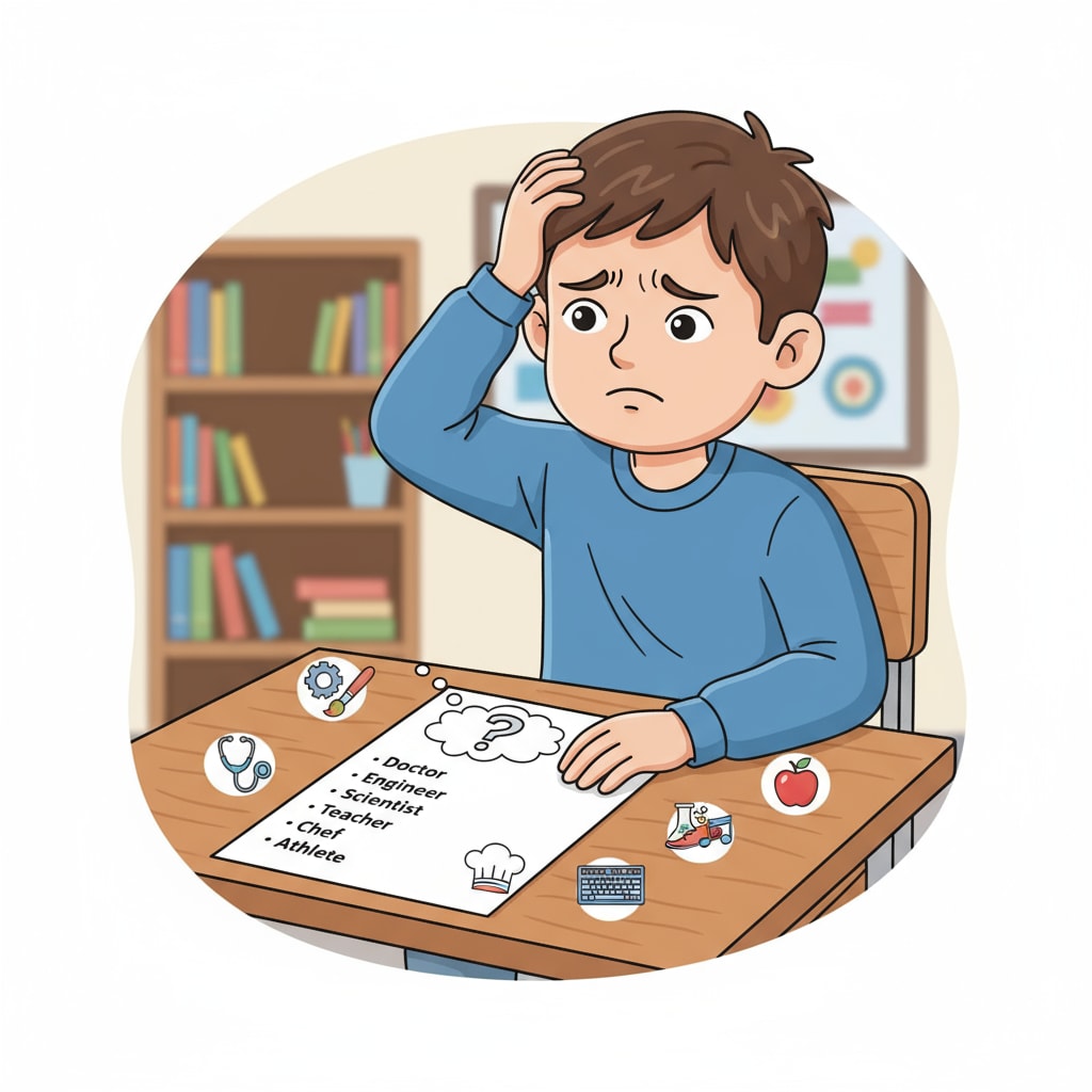 A K12 student confused about career planning, choosing a dream job, and dealing with employment dilemmas