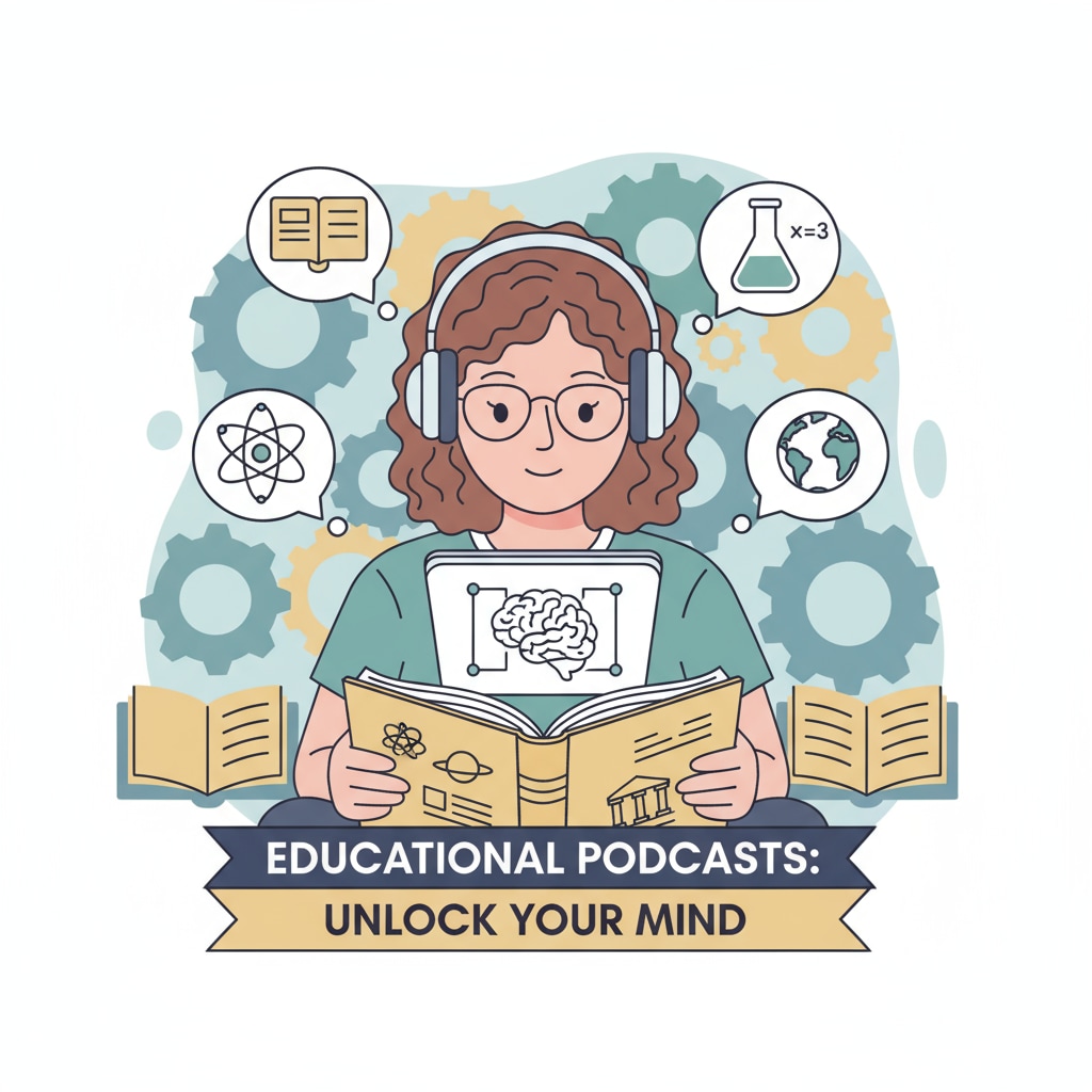 Person enjoying an educational podcast for knowledge enhancement