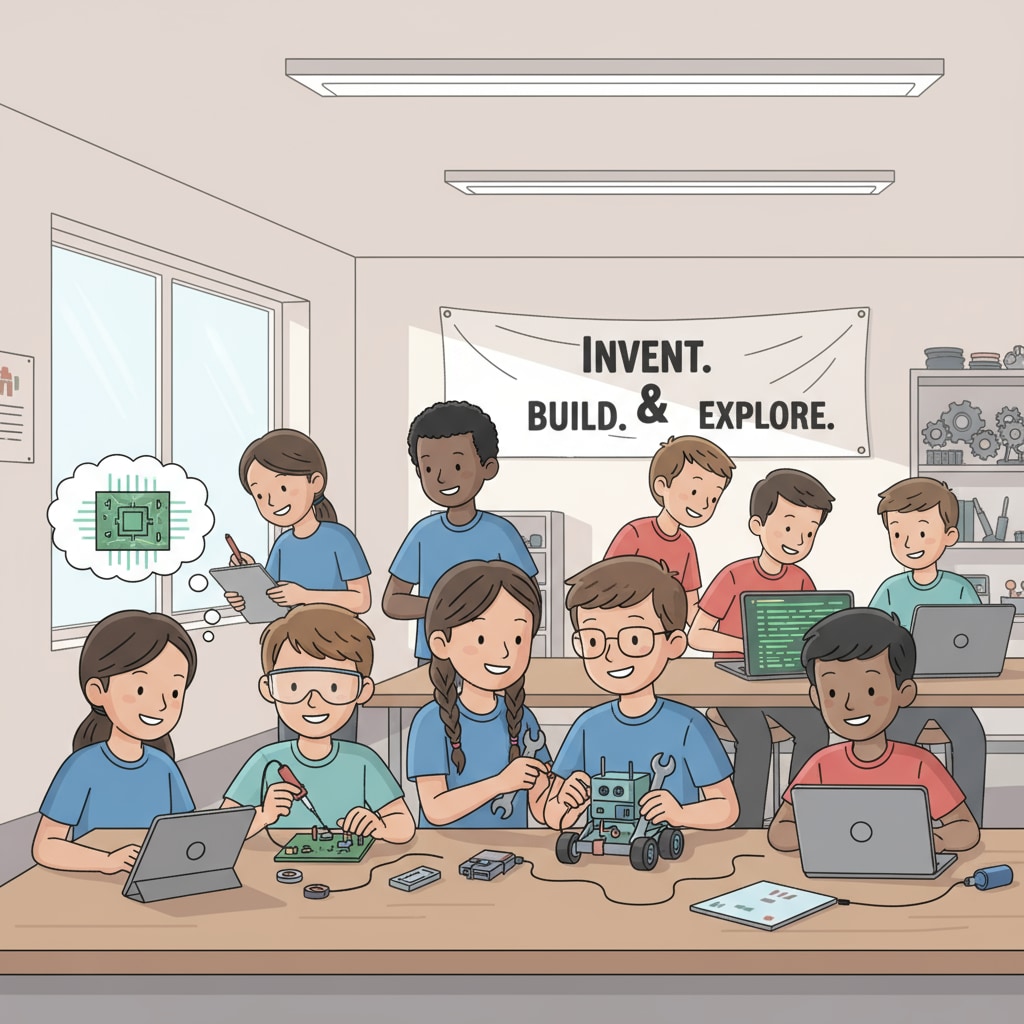 Students are actively participating in a club activity, with smiles on their faces as they engage in different tasks related to the club's theme. Students participating in a club activity related to university major exploration