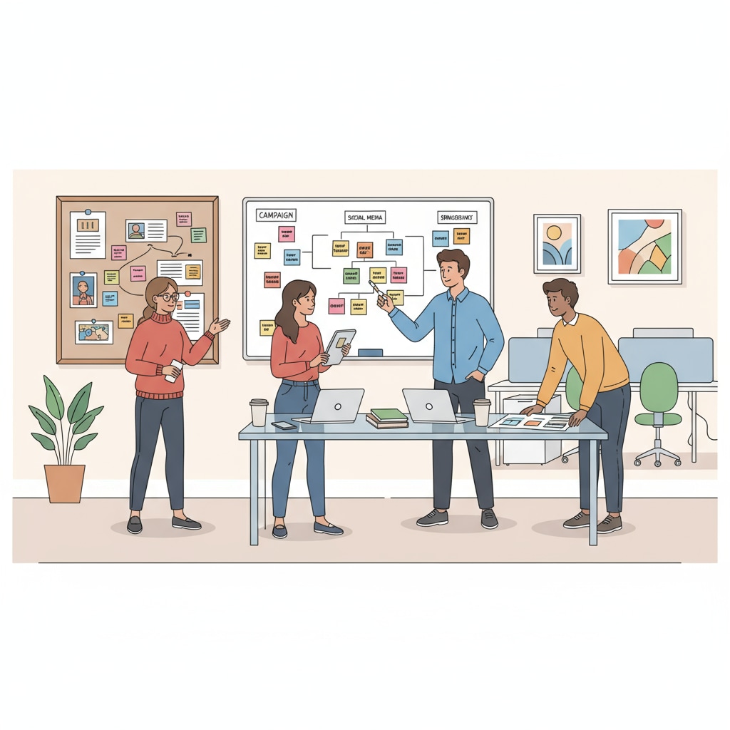 Marketing team brainstorming, relevant to business career options.