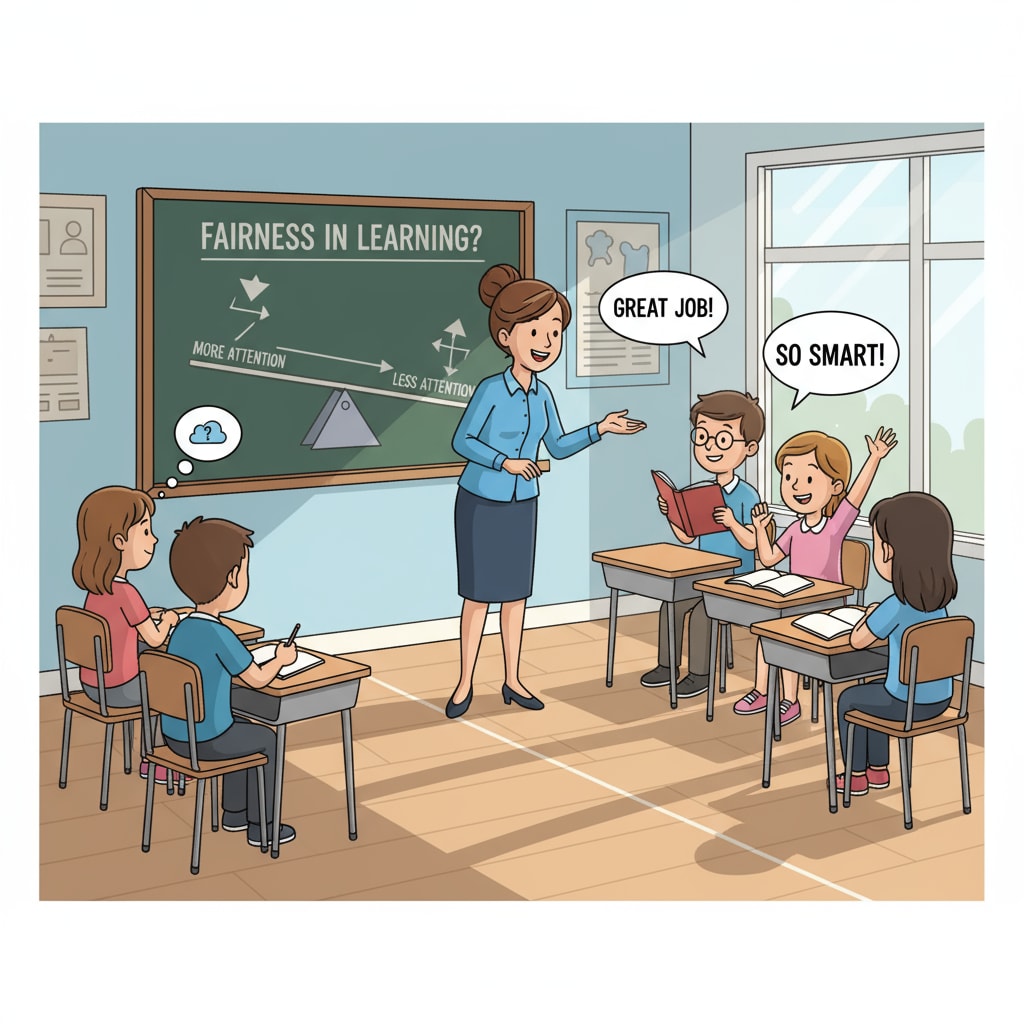 A visual representation of teacher bias in a classroom