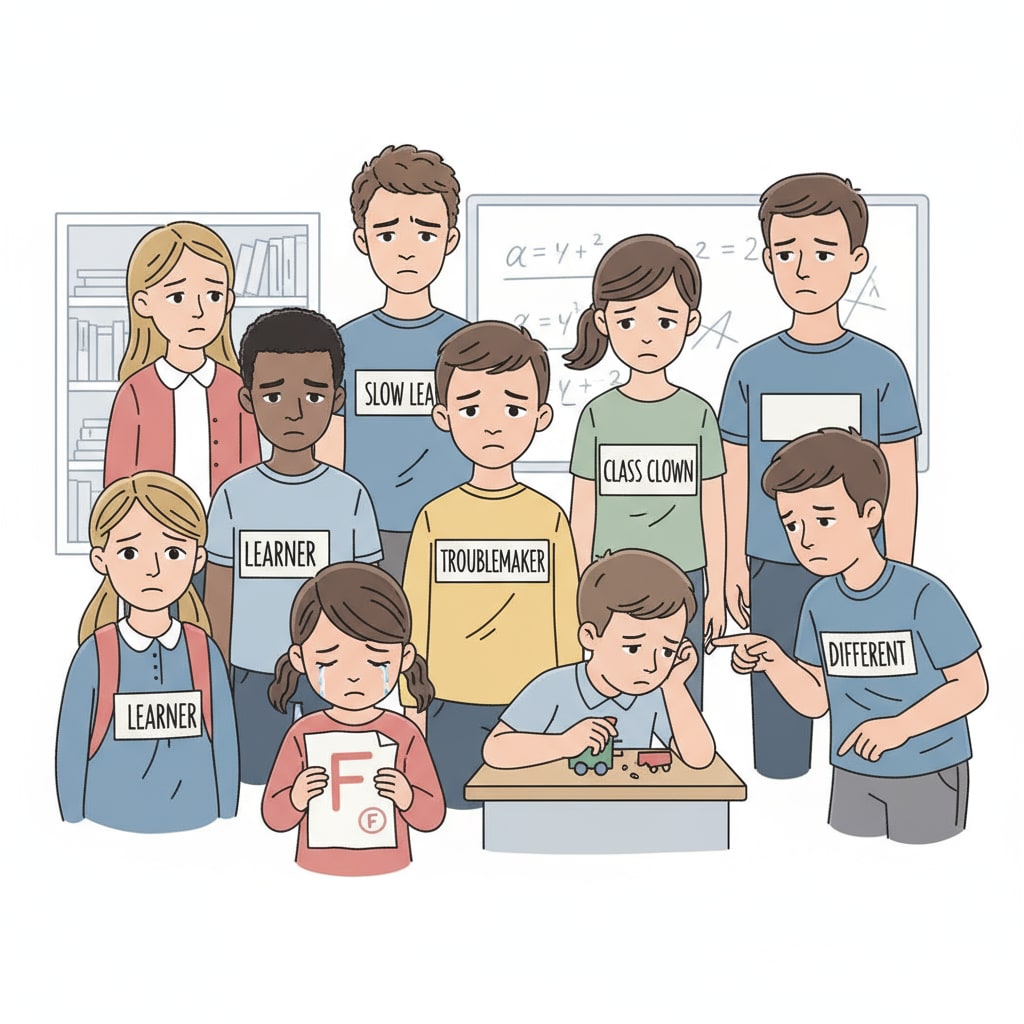 Students showing the impact of school injustice and labeling