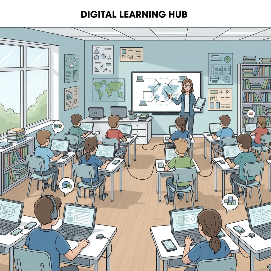 Digital learning in a secondary education classroom during the post-pandemic era