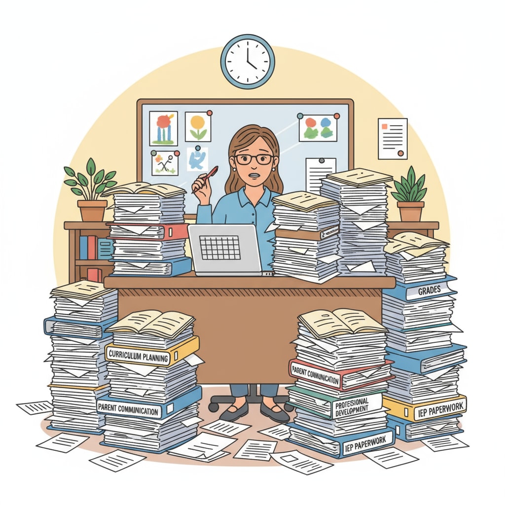 K12 educator facing additional work tasks in higher education