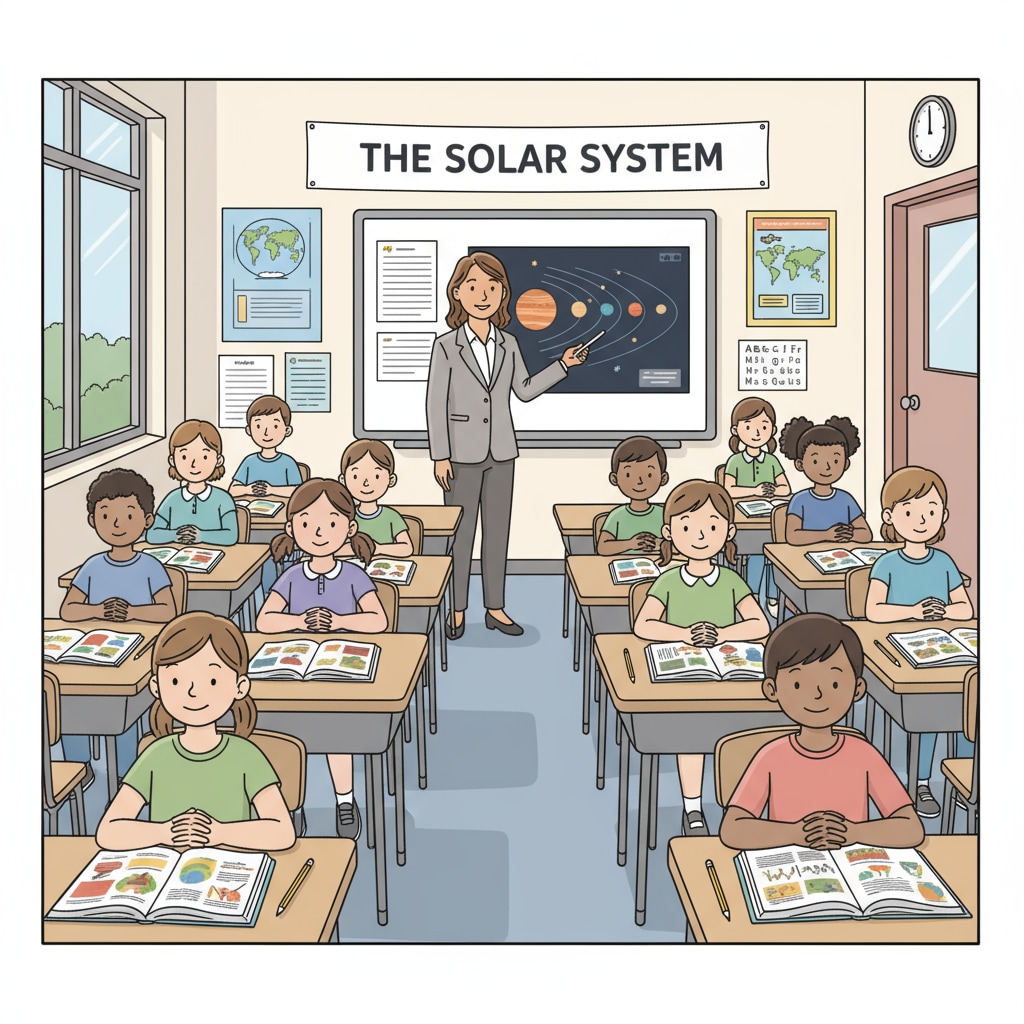 A group of K12 students are sitting in a classroom, looking at the teacher at the front, showing their full attention during the lecture. K12 students paying attention in a lecture