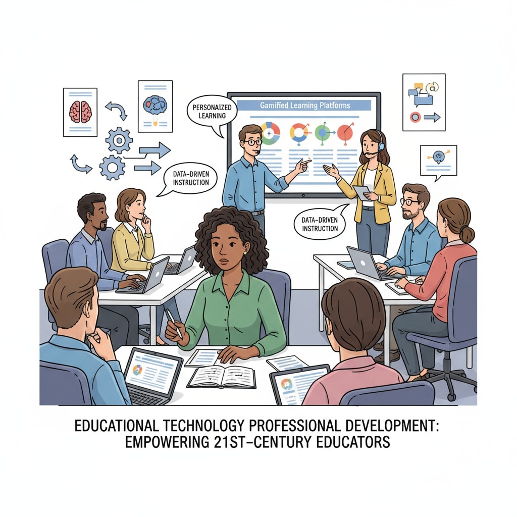 Teacher attending an educational technology professional development workshop