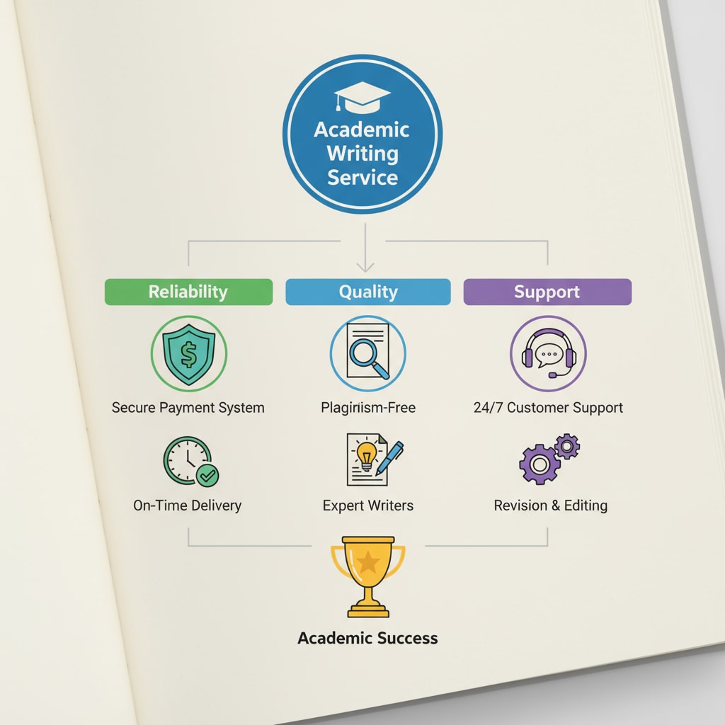 A visual representation showing how an academic writing service can be reliable, with elements like a secure payment system and on - time delivery. Visual representation of LawEssayPros' reliability in terms of legitimacy and order security