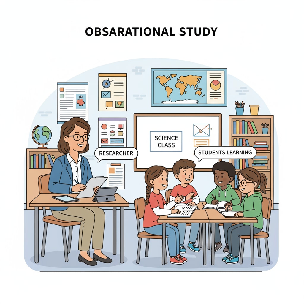 A researcher observing students in a classroom for educational research Researcher observing students for educational research, related to educational inequality