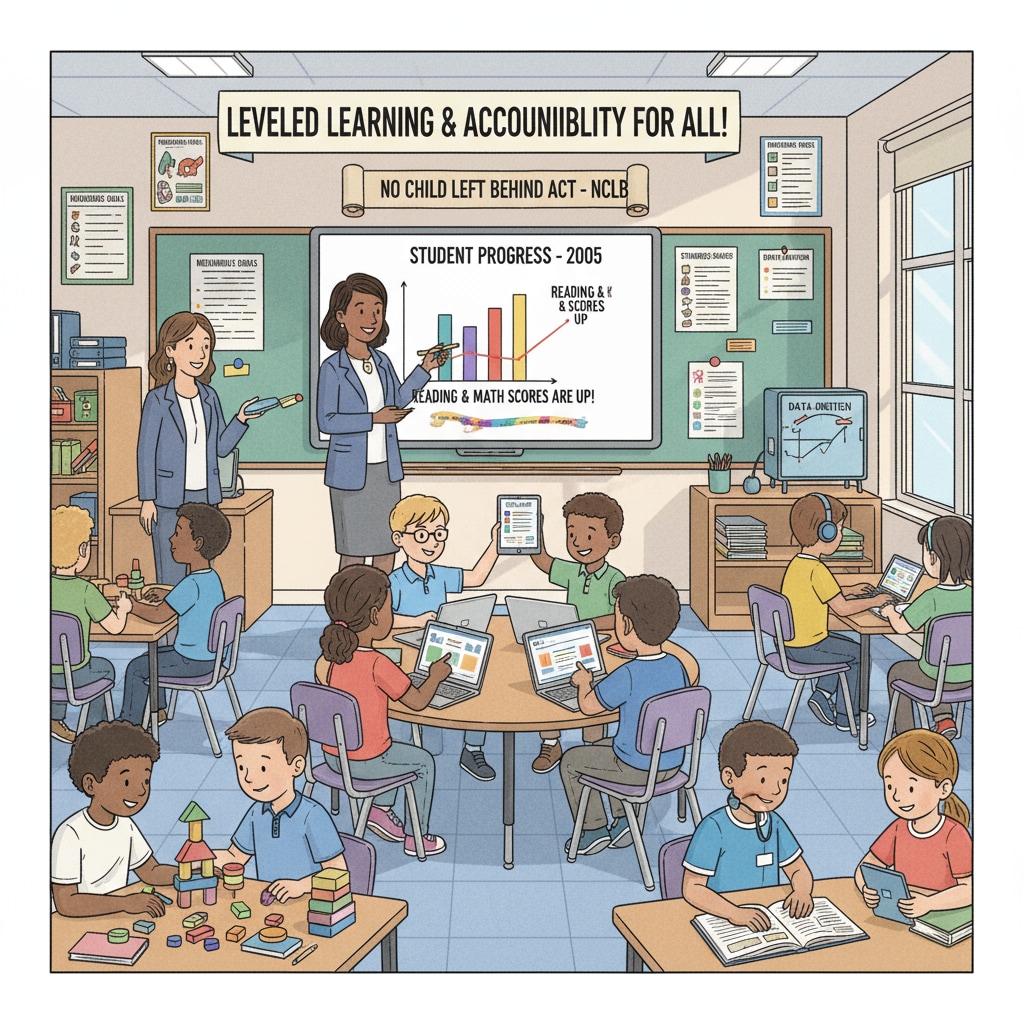 Classroom scene influenced by NCLB educational accountability and change