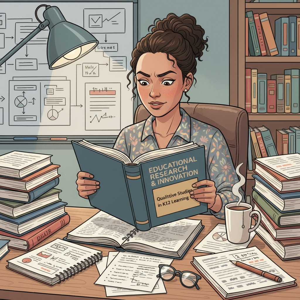 K12 educator upgrading knowledge through reading educational research