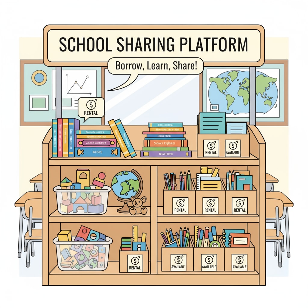 Students are displaying various idle items such as books, toys, and stationery that they intend to rent out on the platform. Students showing idle items for the campus student rental platform